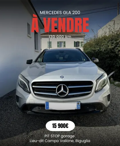 Dépôt-vente de véhicules sur Bastia : Mercedes GLA 200 disponible, Biguglia, PIT STOP